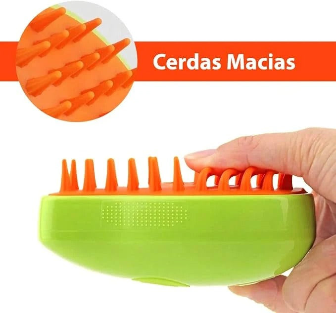 Cepillo De Mascotas Con Vapor 3 En 1