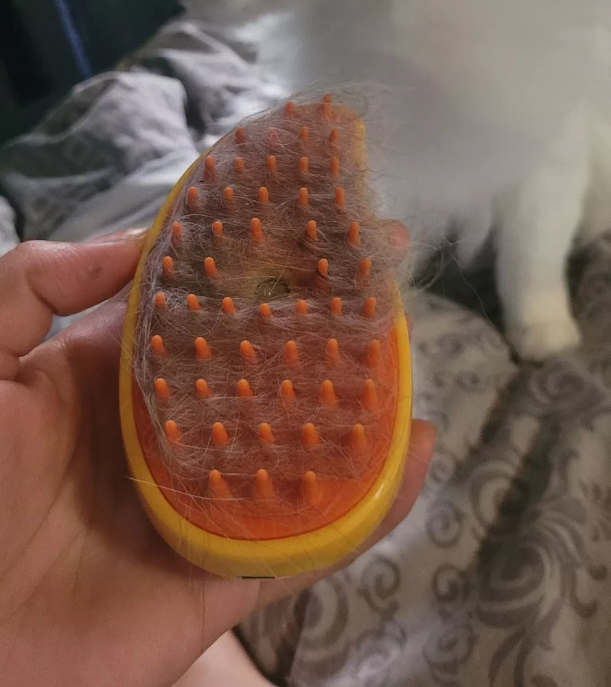 Cepillo De Mascotas Con Vapor 3 En 1
