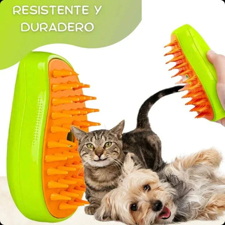 Cepillo De Mascotas Con Vapor 3 En 1